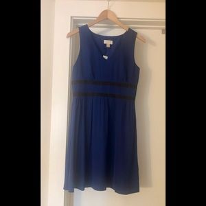 Blue dress with black detail